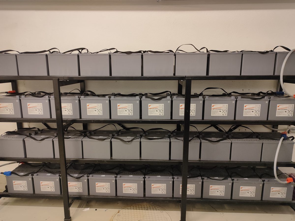 UPS batteries providing backup power for the AlpineDC datacenter in Lausanne